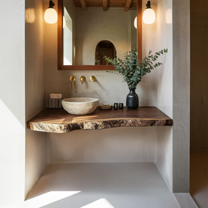 Farmhouse Wooden Vanity For Bathroom Decor