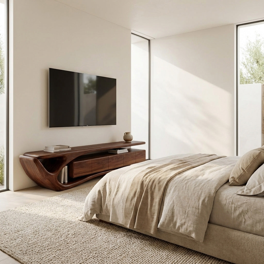 Contemporary Wooden TV Cabinet For Living Room Area