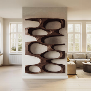 Minimalist Organic Void Form Bookshelf For Living Room