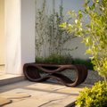 Contemporary Sculptural Outdoor Bench For Patio Or Garden Decor