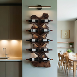 Handcrafted Solid Wood Wine Rack For Bar Decor And Storage