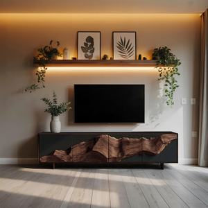 Farmhouse TV Console Table For Entryway Decor