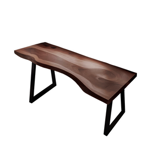 Modern Live Edge Desk For Minimalist Home Office Placement