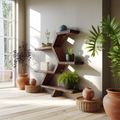 Modern Geometric Wall Shelf For Indoor Plants Display