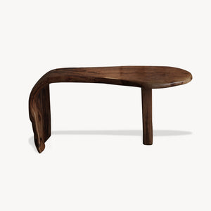Live Edge Desk With Organic Curved Design For Home Office And Workspace