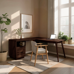 Minimal L Shaped Desk For Home Workspace