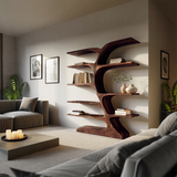 Organic Curved Bookshelf For Open Space