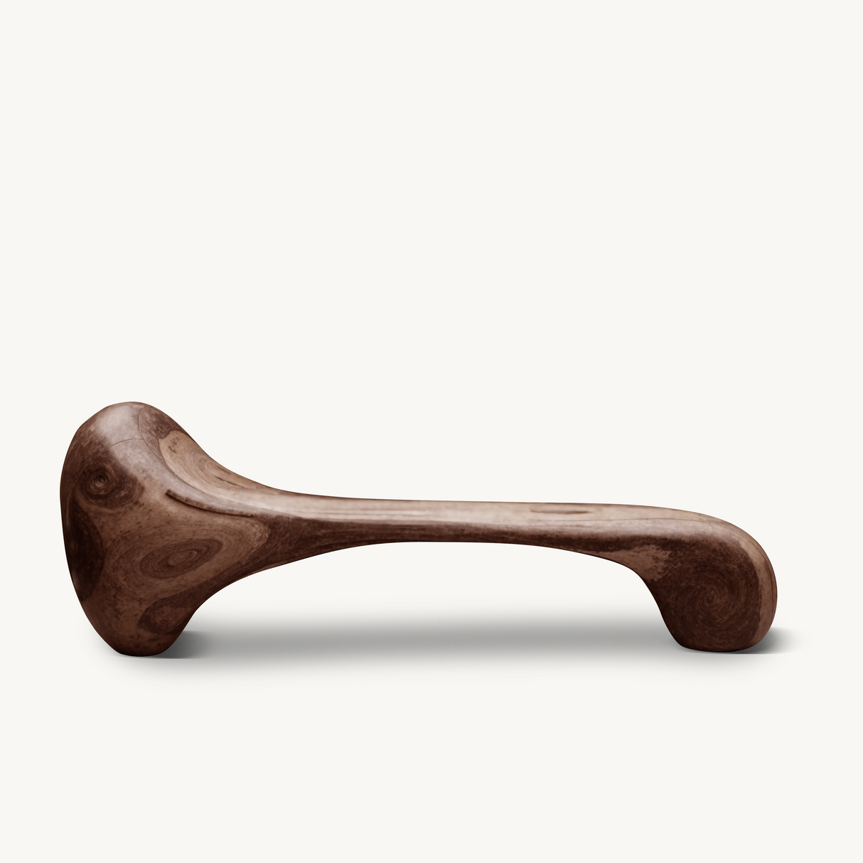 Sculptural Wood Bench For Garden Poolside Or Patio