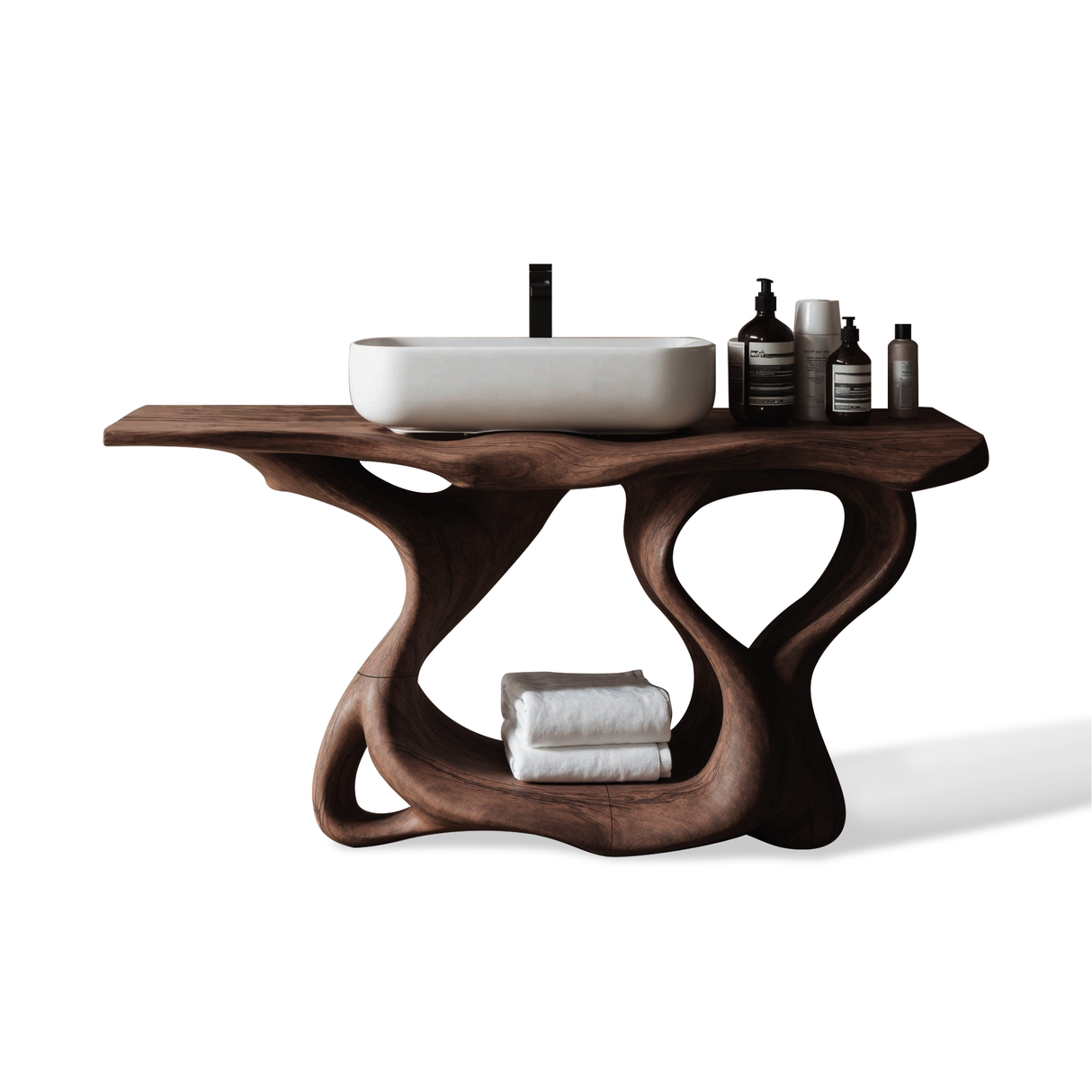 Rustic Solid Wood Vanity For Bathroom Furniture Decor