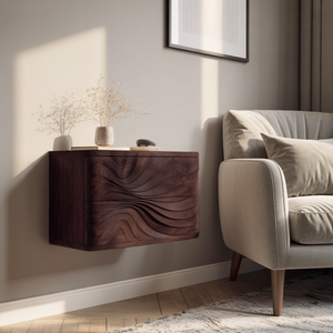 Wall Mounted Nightstand With Drawers For Bedroom