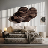 Organic Cloud Wall Sculpture With Layered Design For Bedroom
