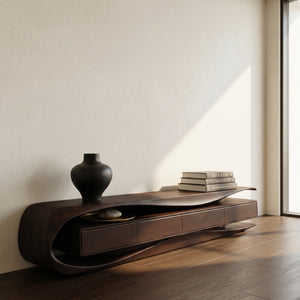 Modern Organic TV Console For Living Room Interior