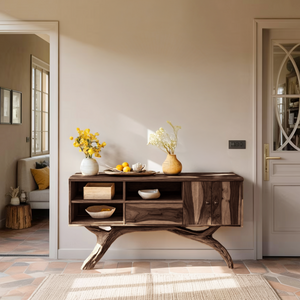 Mid Century Live Edge Entryway Table For Bedroom Decor Inspiration