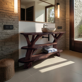 Modern Handcrafted Live Edge Bathroom Vanity For Elegant Bathroom Decor