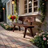 Modern Outdoor Wooden Bench For Garden And Patio