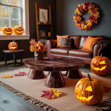 Farmhouse Solid Wood Coffee Table Livingroom Decor Cozy Spooky Vibes