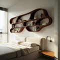 Organic Wall Bookcase For Bedroom Interior Design