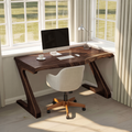 Modern Live Edge Desk With Z Legs For Home Office
