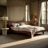 Set Headboard And Curved Bed Frame For Modern Bedroom