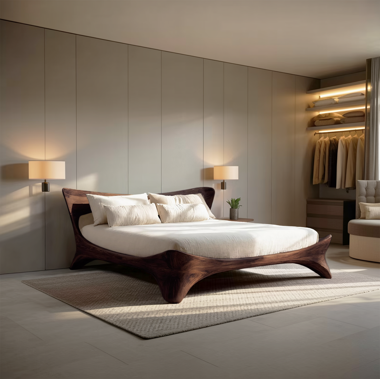 Organic Bed Frame For Bedroom Design