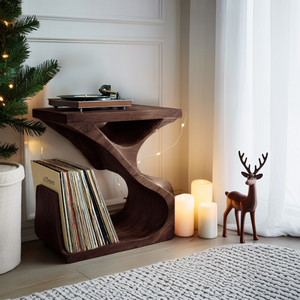 Modern Wooden Record Stand For Furniture Decor Holiday Gift