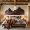Rustic Mountain Wall Art Triptych Carving For Bedroom And Living Room
