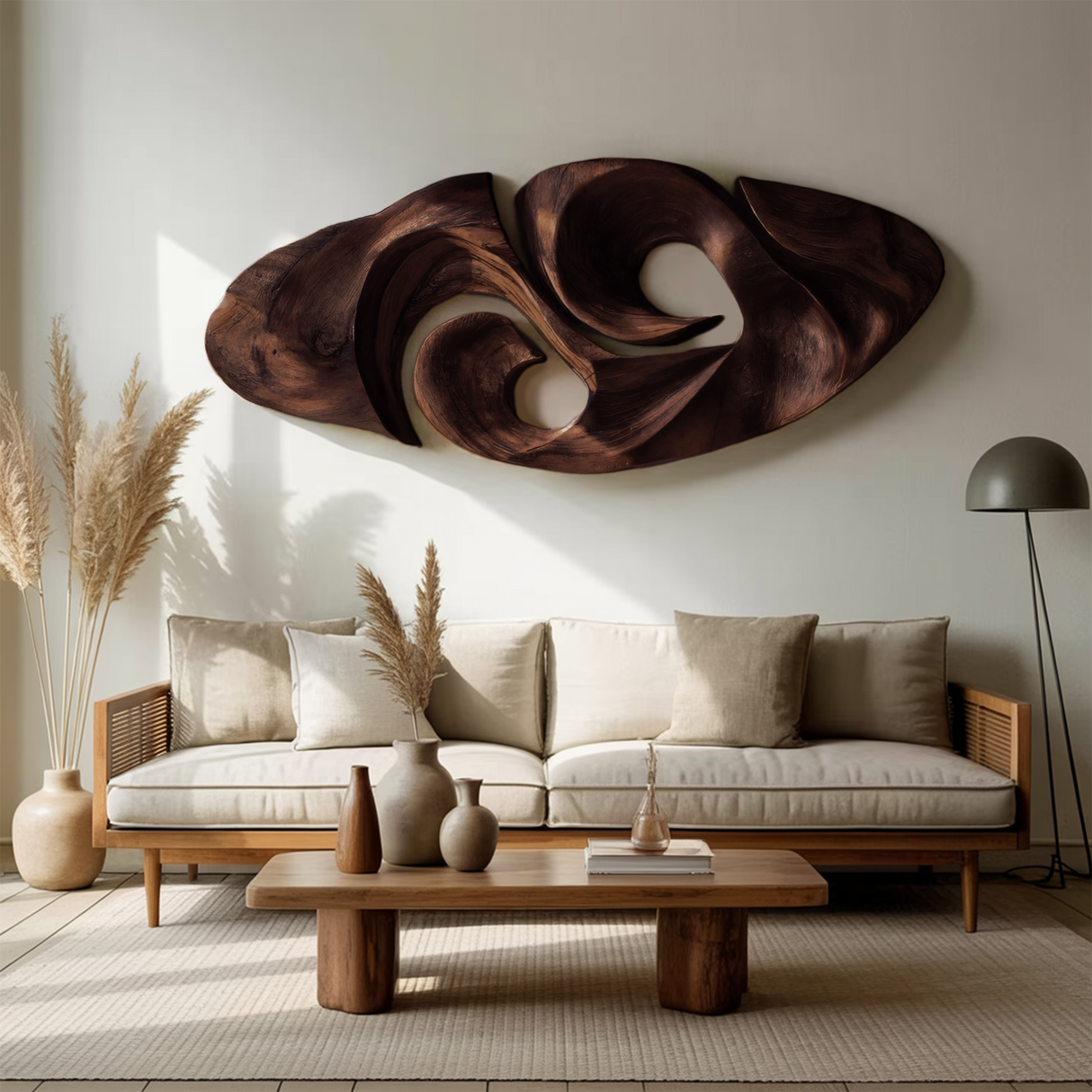 Modern Organic Sculptural Wall Art For Living Room