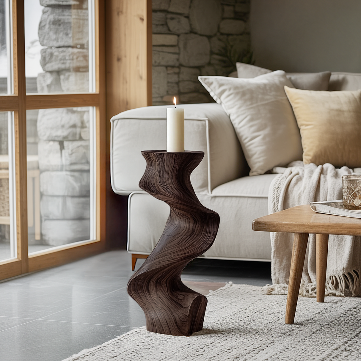 Farmhouse Candle Holder For Outdoor Garden Table Decor