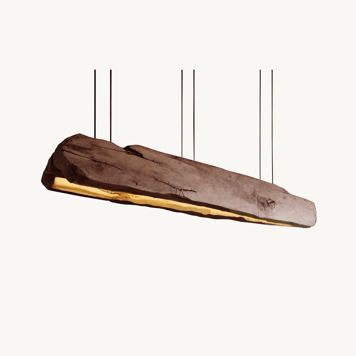 Rustic Log Beam Pendant Lighting For Kitchen Island