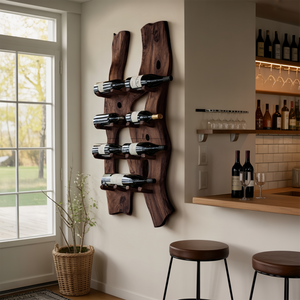 Handcrafted Wall Mount Wine Holder For Living Room