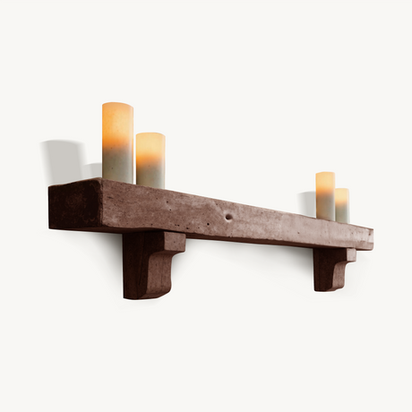 Rustic Fireplace Mantel Shelf for Cozy Cabin Living Room