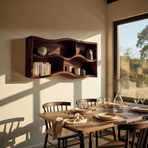 Handcrafted Live Edge Display Shelf For Living Room Wall Decor
