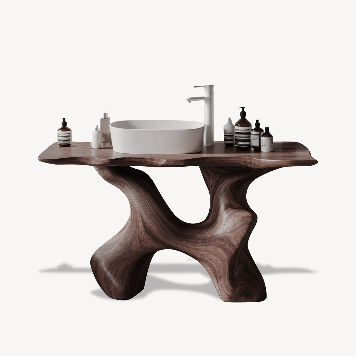 Rustic Solid Wood Vanity For Handmade Bathroom Look