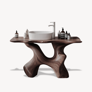 Rustic Solid Wood Vanity For Handmade Bathroom Look