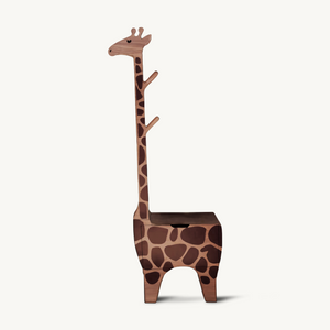 Adorable Giraffe Nightstand With Hooks And Drawer For Kids Room And Nursery
