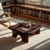 Modern Irregular Live Edge Coffee Table For Living Room Decor