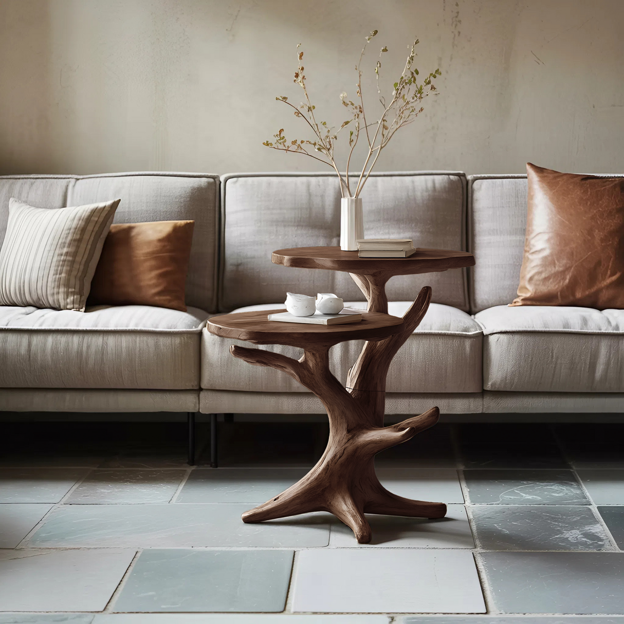 Mid Century Wooden End Table For Furniture Decor Elegant Living Room