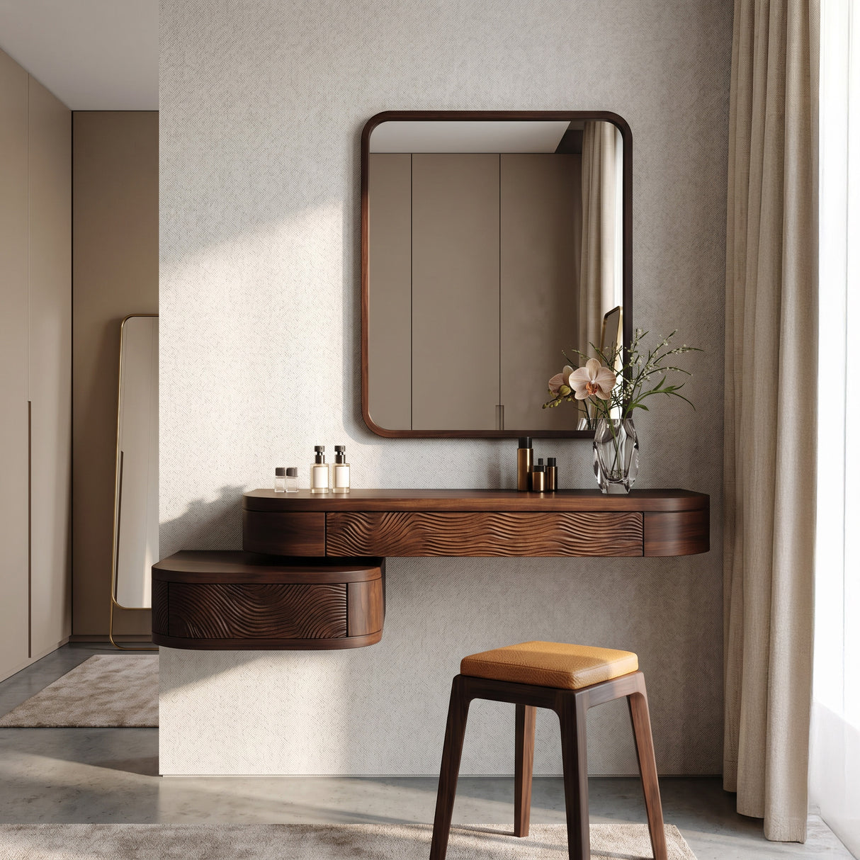 Modern Floating Vanity Table For Bedroom
