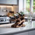 Rustic Wine Rack For Kitchen Island Rustic Feature