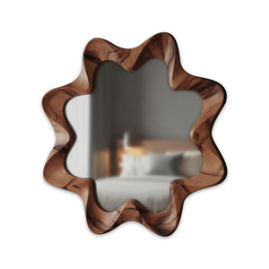 Modern Organic Wavy Flower Mirror Entryway Living Room Or Bedroom