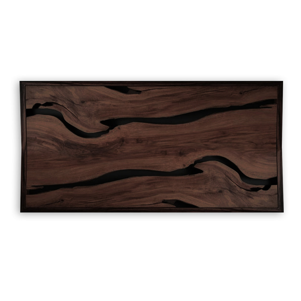 Contemporary Live Edge Headboard With Natural Woodgrain