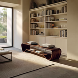 Organic Wave Entryway Bench For Contemporary Home