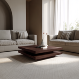 Modern Rustic Wooden Live Edge Coffee Table For Living Room