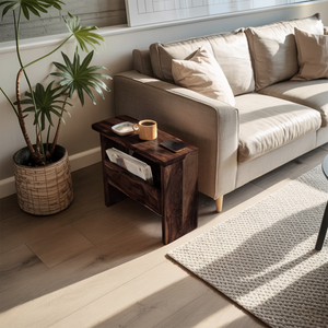 Mid Century Solid Wood Side Table For Home Furniture
