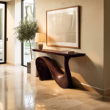 Modern Solid Wood Console Table For Living Room And Entryway Design