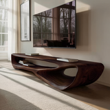 Minimal Curved  TV Console For Living Room