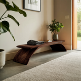 Modern Curved Bench For Hallway Seating