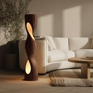 Organic Sculptural Twisted Floor Lamp For Living Room Or Bedroom