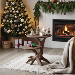 Mid Century Solid Wood End Table For Living Room Holiday Furniture