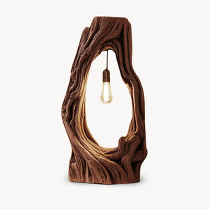Rustic Floor Lamp With Exposed Bulb For Living Room